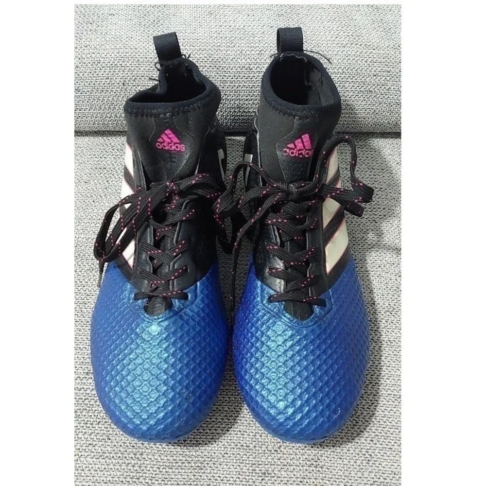Adidas Predator  Men's 7 Black Blue Indoor Turf Soccer Shoes  PRB698001